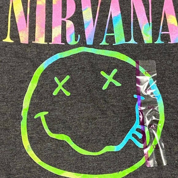 Nirvana -- Adult Dark Gray Unisex NOS 2X-Large T-Shirt - Picture 2 of 7